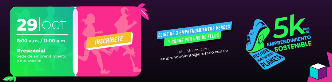 JUGANDO POR LAS BECAS | 5K por el emprendimiento sostenible-Corre por nuestro planeta | INSCRÍBETE: 29 Octubre- 8:00am-11:00am | PRESENCIAL - Sede de emprendimiento e innovación |