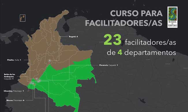 Mapa lugares procedencia facilitadores /as