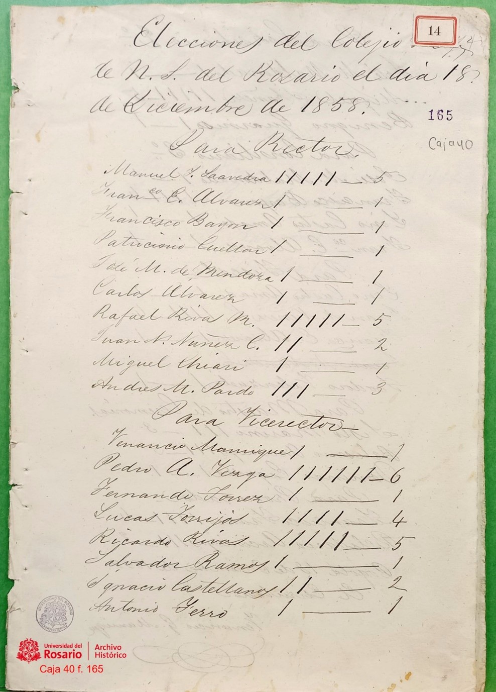 Elecciones de 1858