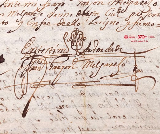 Signo y firma Francisco Garzón M